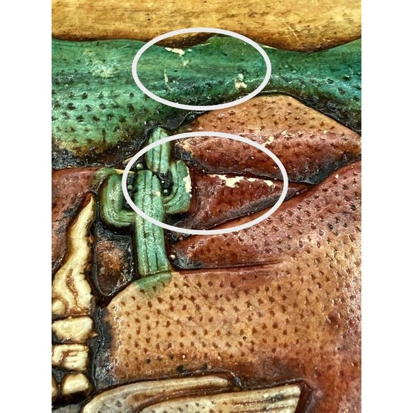 Indian Aztec Mayan Ceramic Tile Vintage Folk Art READ - Picture 11 of 11